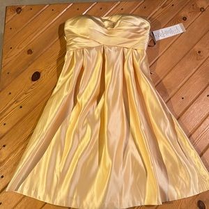 Yellow Bill Levkoff Bridesmaid Dress